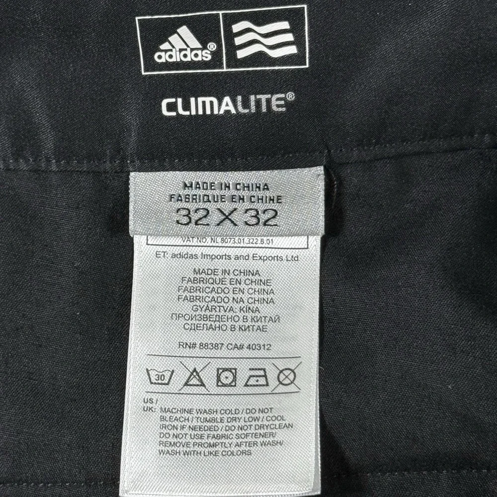 Adidas‎ ClimaLite Pants Mens 32x32 Black Performance Golf Sporty Casual Travel